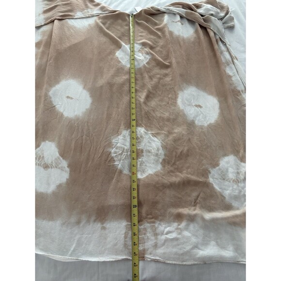 Free People Spellbound Tie Dye Kimono One Size Tan White Open Front Beach Lounge - Picture 6 of 9